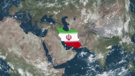 Videohive 4K Globe Map Of Iran With A Flag Highlighted 37830576