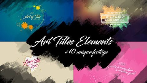 Videohive 10 Brush Art Titles Text Backgrounds 18238382