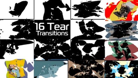 Videohive 16 Tear Transition Pack 25393682