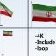 Videohive Iran Flag Pole Pack 4K Loop 29472060